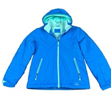 LL Bean kids Thinsulate Insulated TEK Coat Jacket L 14-16 Blue Hooded 283666