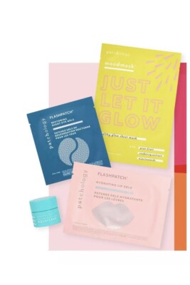 Patchology Skin Set-Flashpatch Lip/Night Gel-Healthy Glow Sheet Mask-Moisturizer