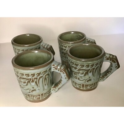 Frankcoma Plainsman Green Coffee 7CL Mugs Set of 4