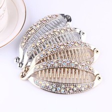 WOMAN MULTICOLOR AB RAINBOW RHINESTONE CRYSTAL  HAIR COMB