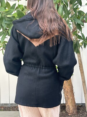Vintage 90s Forenza Sz 4 100% Wool Coat Cinched Duffle | eBay