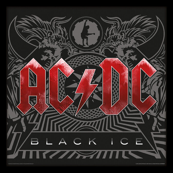 AC/DC - Black Ice - Official Album Cover Size Framed Print