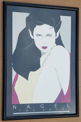1981 PATRICK NAGEL - THE BOOK - FRAMED PRINT POSTER SANTA MONICA