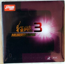 DHS Hurricane 3 Table Tennis Rubber/Sponge, New Edition , Genuine, New USD