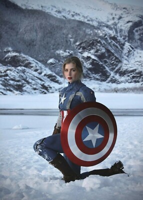 Prop Replica Screen Accurate Super Hero Captain America Engraved Metal Shield