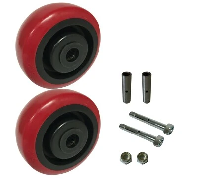 HYWELD 2 Caster Wheels Set 4" 5" 6" 8" Polyurethane on Plastic Wheel With Bearing & Kit