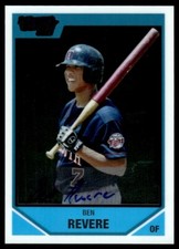 2007 Bowman Draft Picks & Prospects Chrome Blue Refractors Ben Revere Auto