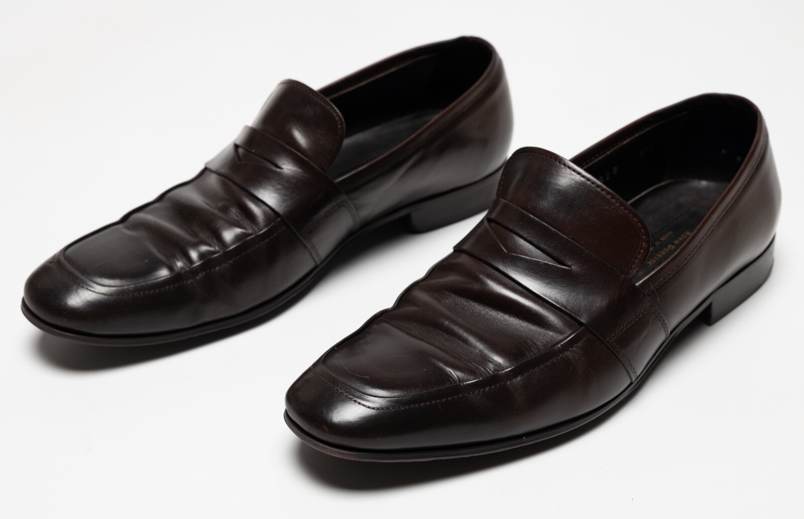 Mens To Boot New York Adam Derrick Brown Leather Slip-On Loafer Shoes US 8.5