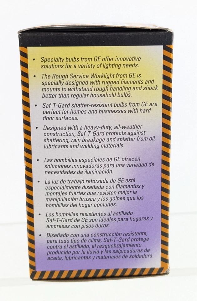 GE Saf-T-Gard Rough Service Light Bulb – 75 Watt – Shatter-Resistant – NEW - Image 4 of 4