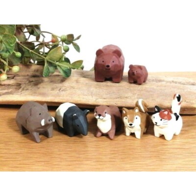 Capsule Toys Qualia Seiji Kawasaki Wood carving animal 6 Types