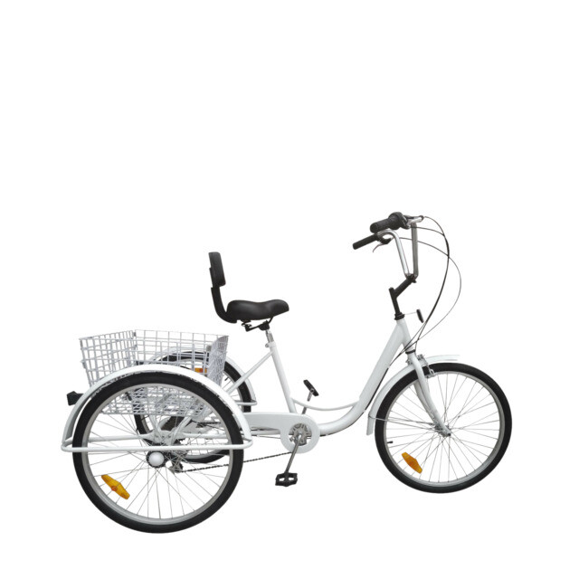 Ridgeyard 24 inch 3-Wheel Speed Tricycle Bike with Basket