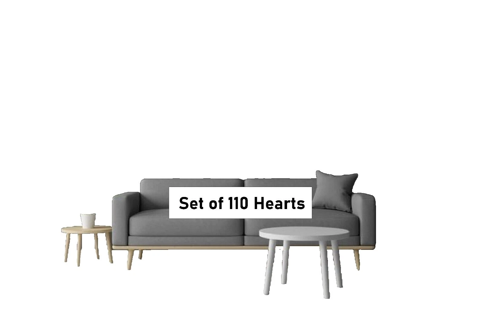 Sala de estar Amor y corazones Negro Calcomanías decorativas y vinilo arte