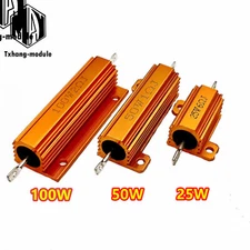 50/100W 0.1-1K Ohm Watt Shell Power Aluminum Housed Case Wirewound Resistor A2TM