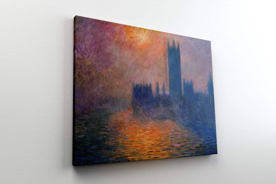 Impresión en lienzo The Houses of Parliament de Claude Monet Giclée, varios tamaños Foto 3 de 4