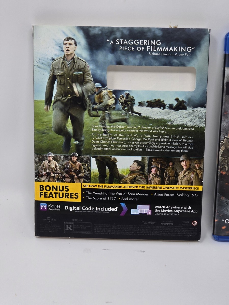 1917 (Blu-ray, 2019) W/ SLIP COVER 191329125663 UK
