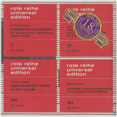 Lilli Friedemann Rudolf Hagen Rote Reihe Universal Edition Singles Creel Pone