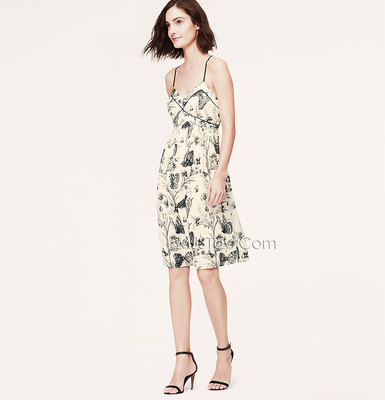 ann taylor loft summer dresses Button Down Flare Dress Review Crossover V Dress Clothes Ann Taylor Loft