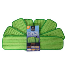 Clean Castle 12" Washable Microfiber Mop Pads for Norwex, for Swiffer - 8 PACK