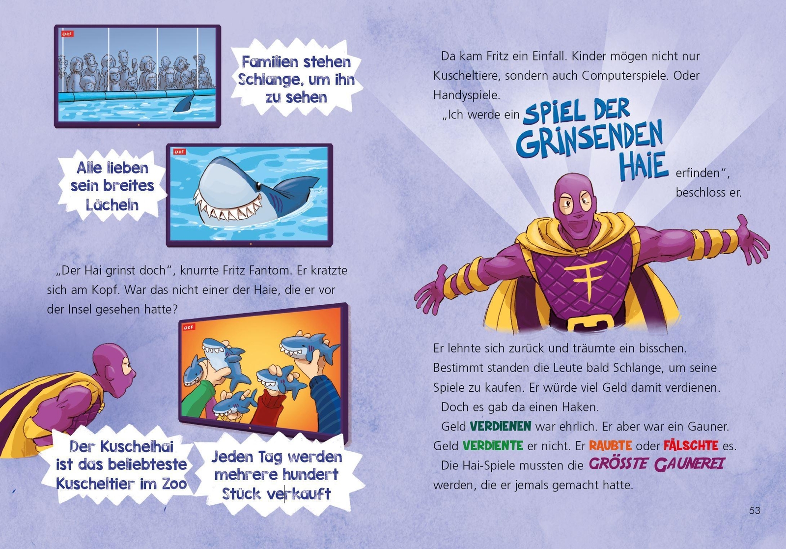 Thumbnail - Fritz Fantom - Das Spiel Der Grinsenden Haie | Thomas Brezina | Buch |