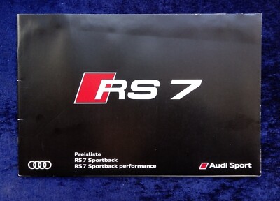 AUDI RS 7 Sportback Performance Preisliste 2.2016