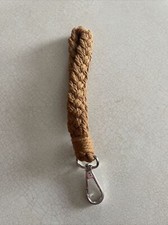 Tan Brown Braided Boho Macrame Keychain New
