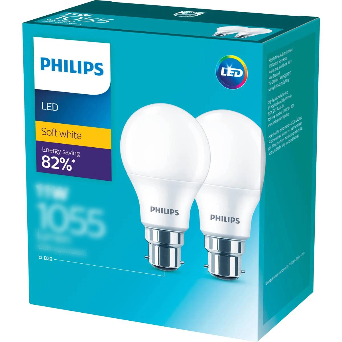 Pack of 2 PHILIPS LED Light Bulb 470lm 806lm 1055lm 1400lm Cool OR Warm