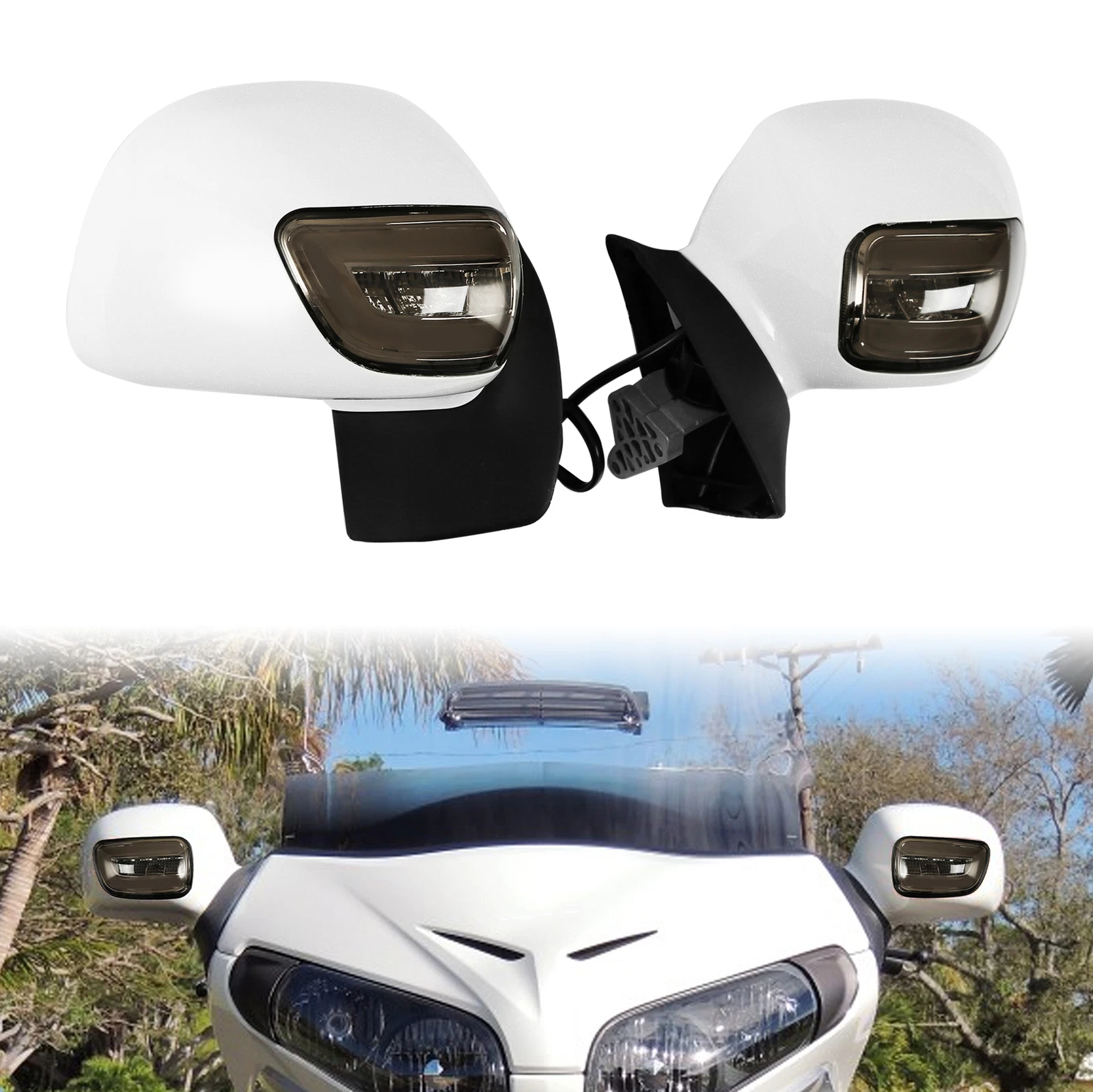 Rear View Mirrors W/ LED Signals Light Fit For Honda Goldwing 1800 GL1800 01-17
Opens in a new windo
