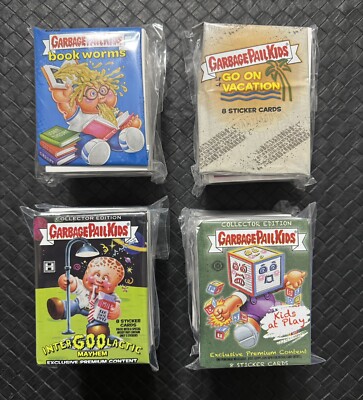 Garbage Pail Kid At Play Book Worms Vacation Mayhem Chrome 4-6 BASe 7 Set Bundle