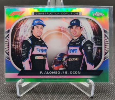 2022 Topps Chrome Formula 1 F1 Constructor Coalition Alpine #CC-ALP Alonso Ocon