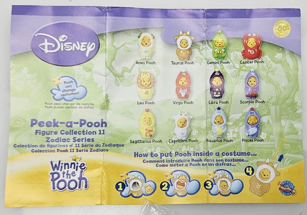 Tomy TYC Disney Peek A Pooh Winnie Zodiac Series-11 Figure Tomy TYC Disney Peek A Pooh Winnie Zodiac Series-11 Figure