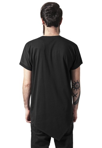 Urban Classics T-Shirt Long Sleeve Men Asymetric Long Tee - Picture 4 of 9