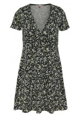 Tommy Jeans Damen Tjw Fit Flare Floral Print Dress Kleid Stretch Blumen Gr.XS-XL - Bild 1 von 2