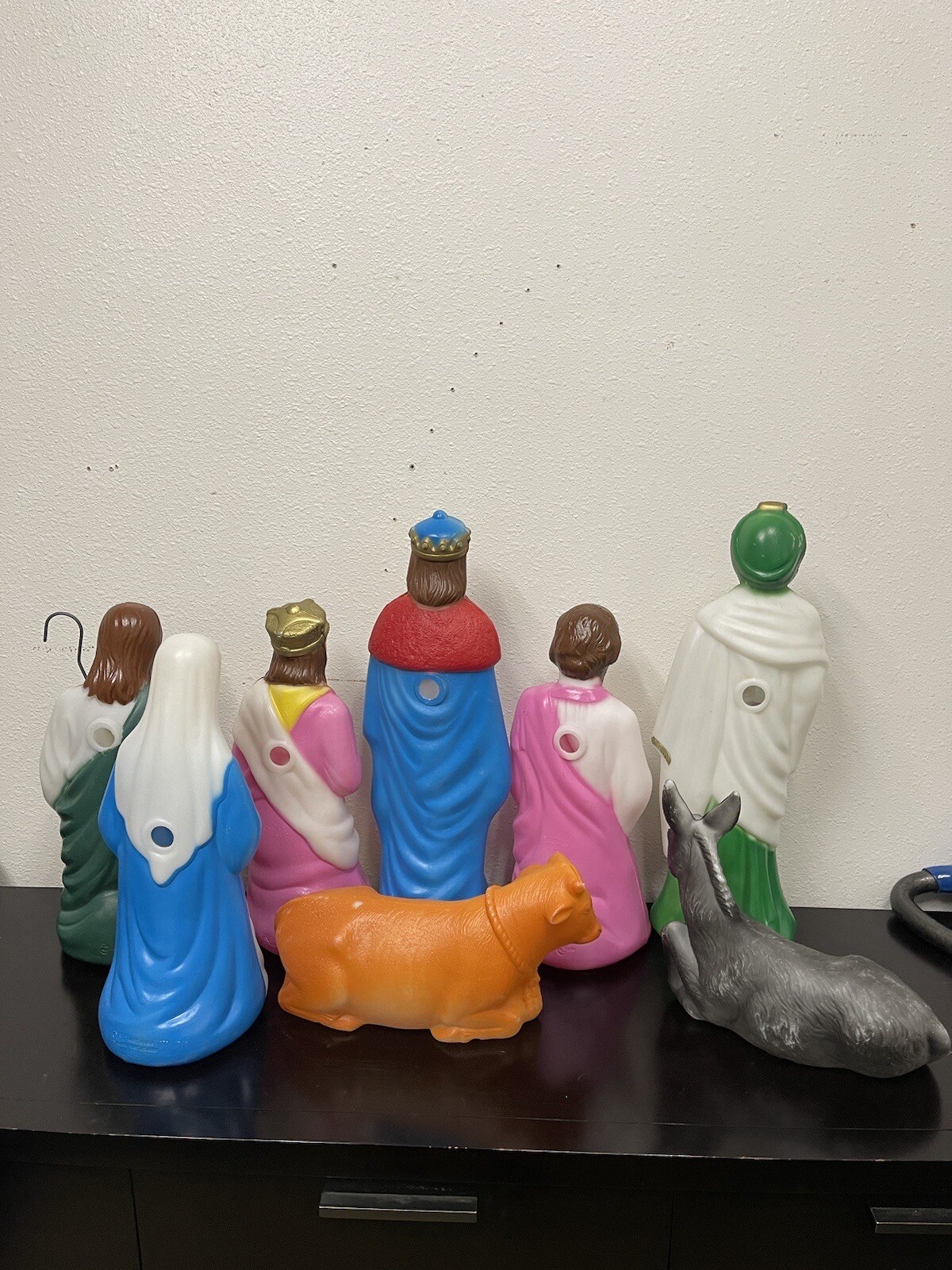 VTG Empire Blow Mold Nativity Set 8 Pc Lot Christmas TABLE TOP 23