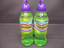 2x Premium Gazillion Bubbles Solution 2 Liters Total *NEW* With Wands, Non Toxic