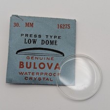 Bulova Press Type Low Dome Watch Crystal 30MM 1627S - NOS Vintage