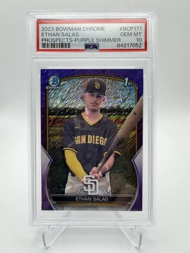 2023 Bowman Chrome - Prospects Ethan Salas #BCP-171 Purple Shimmer PSA 10