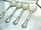 Chantilly by Gorham – Sterling 6.25" Cream Soup Spoons (Set of 4) 175g. GWS Mono