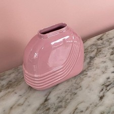 Pink Art Deco 80s Ceramic Flower Mid Century ...
