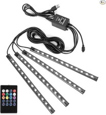 Led Strip Lights Christmas 4pcs 48 Led Interior Lights Multicolor Music Car St