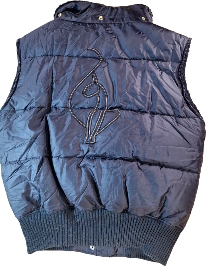 Chaleco acolchado Baby Phat negro para mujer talla MEDIANA 90s Y2K Foto 3 de 4