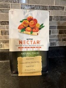 Syntrax Nectar Natural Peach Whey Protein Isolate 2lb Sealed Exp 01/2027 #6