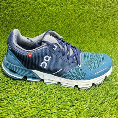 On Cloudflyer Womens Size 6.5 Blue White Athletic Running Walking Shoes Sneakers