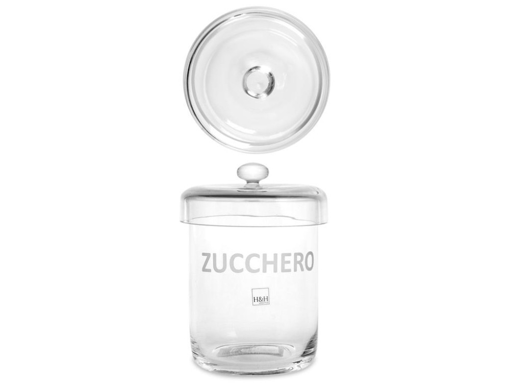 H&H Transparent Glass Jar Sugar Food Containers