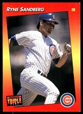 Ryne Sandberg 1992 Triple Play #229 Chicago Cubs FREE SHIPPING AutographDen