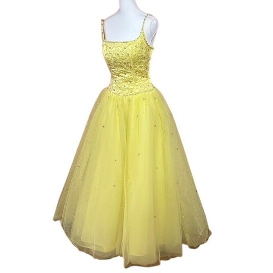 open lace back dress Stretch Satin Sleek Long Glitter Prom Dress