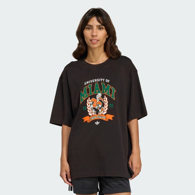 #ad adidas women Miami Hurricanes Originals Graphic Tee $16.00