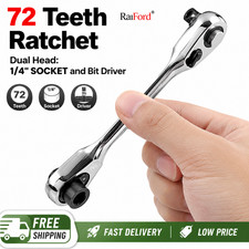 14 Mini Double-ended Quick Socket Ratchet Wrench Rod Screwdriver Bit Tools 