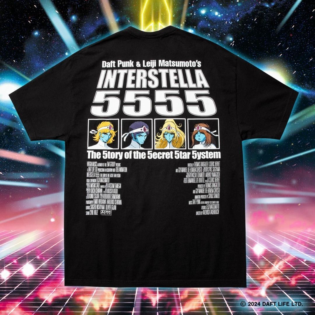 DAFT PUNK and Leiji Matsumoto GEEKS RULE 30 SILKSCREEN PRINTING T