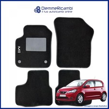Serie 4 Teppiche - Matten Teppichboden Schwarze für Seat Mii Von 2011 IN Dann