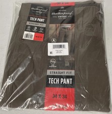 Weatherproof Vintage Mens Tech Pant Straight Water Resistant 34x34 TAN Flex Wais